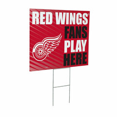 Detroit Red Wings Coroplast Yard Sign "Fans Play Here" - NHL Home