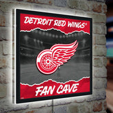 Detroit Red Wings 23"H x 23"L LED Wall Decor, Edgelite, Square - NHL Home