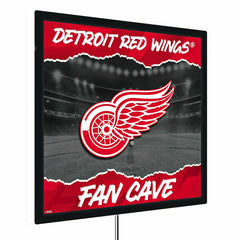 Detroit Red Wings 23"H x 23"L LED Wall Decor, Edgelite, Square - NHL Home