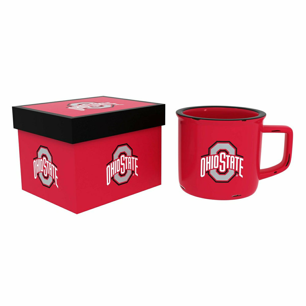 Ohio State University Ceramic Camp Cup with Enamel Finish, 14oz - Home Collegiate