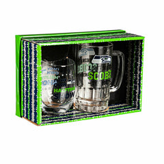 Seattle Seahawks, Stemless 17OZ Wine & Beer 16 OZ Gift Set - Home NFL