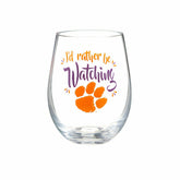 Clemson University, 17oz Boxed Stemless Glass - Home Collegiate