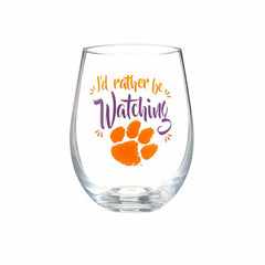 Clemson University, 17oz Boxed Stemless Glass - Home Collegiate
