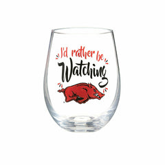 University of Arkansas, 17oz Boxed Stemless Glass - Home Collegiate