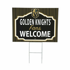 Las Vegas Golden Knights Coroplast Yard Sign, "Fans Welcome" - NHL Home