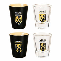 Vegas Golden Knights 4-Piece Ceramic and Gs 2oz. Shot Gs Set - NHL Home