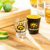 University of Iowa 4-Piece Ceramic and Glass 2oz. Shot Glass Set - Home Collegiate