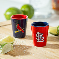 St Louis Cardinals 4-Piece Ceramic 2oz. Shot Glass Set - Home