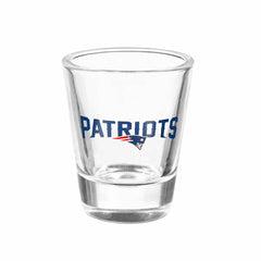 New England Patriots 4-Piece Ceramic and Glass 2oz. Shot Glass Set - Home NFL