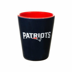 New England Patriots 4-Piece Ceramic and Glass 2oz. Shot Glass Set - Home NFL
