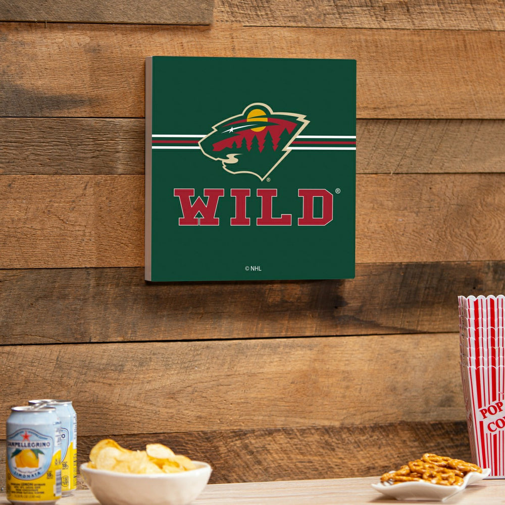 Minnesota Wild Wood Wall Sign, 12x12 - NHL Home