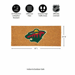 Minnesota Wild Extra Large Full Color Coir Mat, 60"x24" - NHL