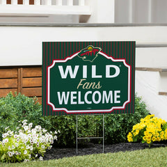 Minnesota Wild Coroplast Yard Sign, "Fans Welcome" - NHL Home