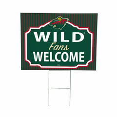 Minnesota Wild Coroplast Yard Sign, "Fans Welcome" - NHL Home