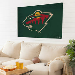 Minnesota Wild Single Sided Flag w/ 2 Grommets, 3'x5' - NHL Home