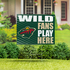 Minnesota Wild Coroplast Yard Sign "Fans Play Here" - NHL Home