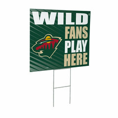 Minnesota Wild Coroplast Yard Sign "Fans Play Here" - NHL Home