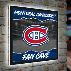 Montreal Canadiens 23"H x 23"L LED Wall Decor, Edgelite, Square - NHL Home