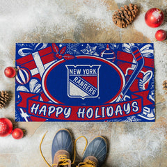New York Rangers Holiday PVC Mat, 28"x16" - NHL
