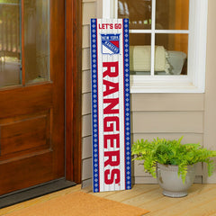 New York Rangers 47" Double Sided Leaner, Christmas - NHL Home