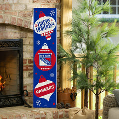 New York Rangers 47" Double Sided Leaner, Christmas - NHL Home