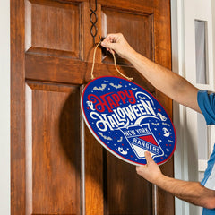 New York Rangers Halloween Round Door Décor with Hanging Rope, 18x18 - NHL Home