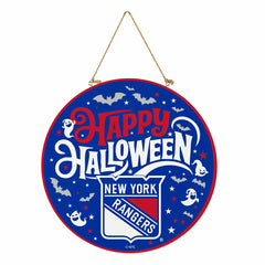 New York Rangers Halloween Round Door Décor with Hanging Rope, 18x18 - NHL Home
