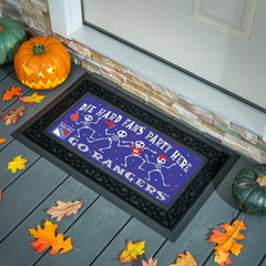 New York Rangers Flocked Coir Halloween Sassafras Switch Mat, 22"x10" - NHL