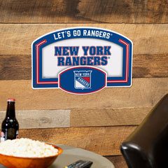 New York Rangers USA Embossed Steel Wall Sign, 11" x 17" - NHL Home
