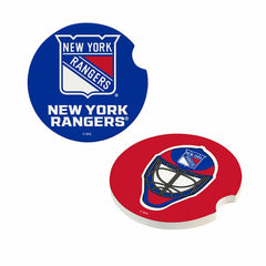 New York Rangers Car Coaster Set, 2pc - NHL Home