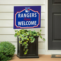 New York Rangers Coroplast Yard Sign, "Fans Welcome" - NHL Home