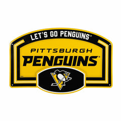 Pittsburgh Penguins USA Embossed Steel Wall Sign, 11" x 17" - NHL Home