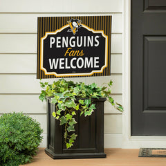 Pittsburgh Penguins Coroplast Yard Sign, "Fans Welcome" - NHL Home