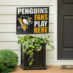 Pittsburgh Penguins Coroplast Yard Sign "Fans Play Here" - NHL Home