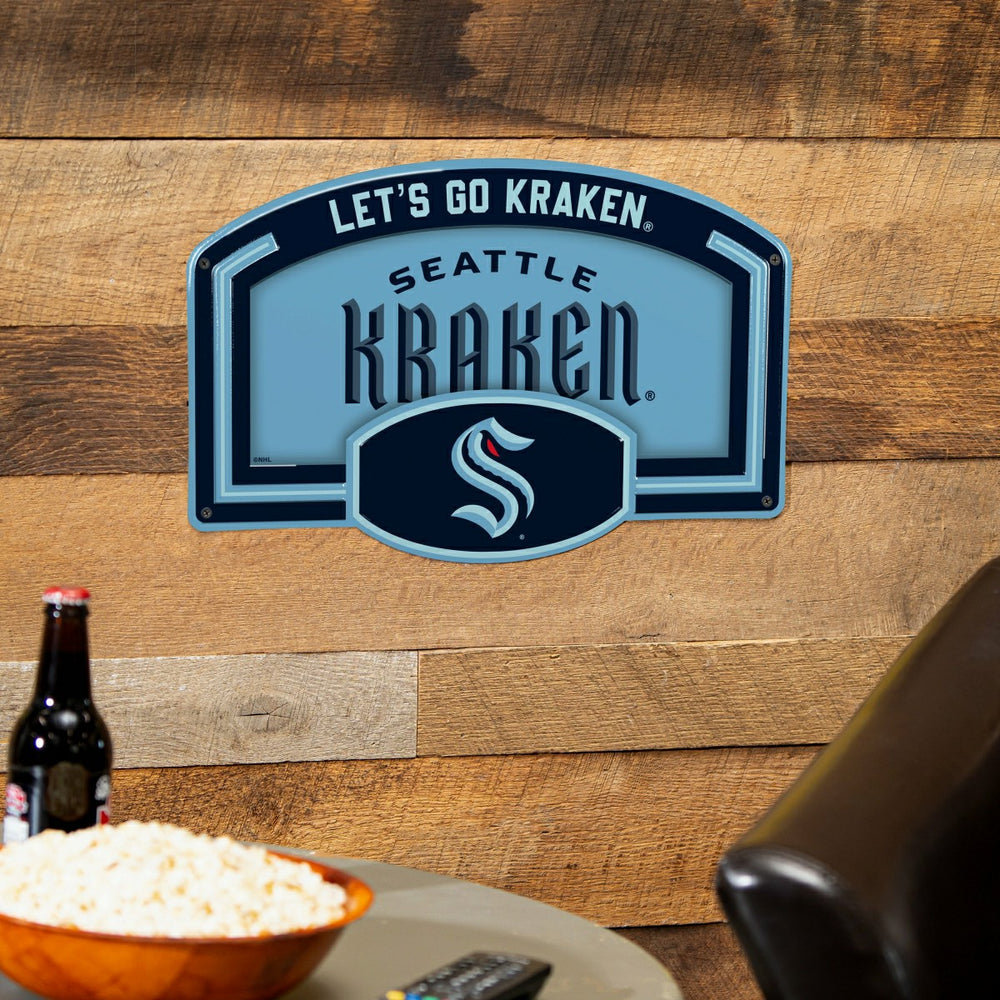 Seattle Kraken USA Embossed Steel Wall Sign, 11" x 17" - NHL Home