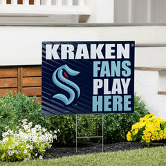 Seattle Kraken Coroplast Yard Sign "Fans Play Here" - NHL Home
