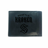 Front Pocket Wallet w/ RFID Blocking, Seattle Kraken, Black - NHL Home