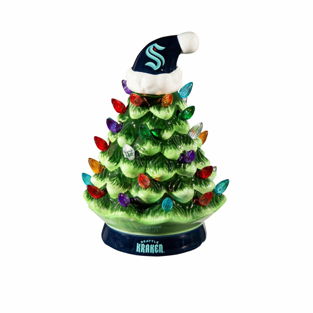 8" LED Ceramic Christmas Tree, Seattle Kraken - NHL Home