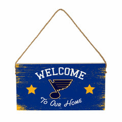 St Louis Blues Wood Wall Sign, 6x11 - NHL Home