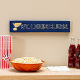 St Louis Blues Engraved Wood Sign, 3.5" x 18" - NHL Home