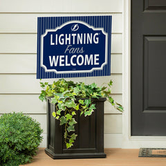 Tampa Bay Lightning Coroplast Yard Sign, "Fans Welcome" - NHL Home