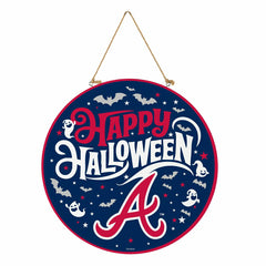 Atlanta Braves Halloween Round Door Décor with Hanging Rope, 18x18 - MLB Home