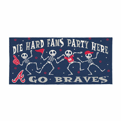 Atlanta Braves Flocked Coir Halloween Sassafras Switch Mat, 22"x10" - MLB