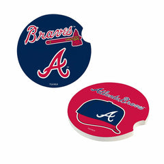 Atlanta Braves Car Coaster Set, 2pc - MLB Home