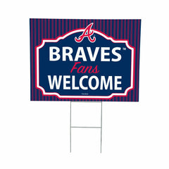 Atlanta Braves Coroplast Yard Sign, "Fans Welcome" - MLB Home