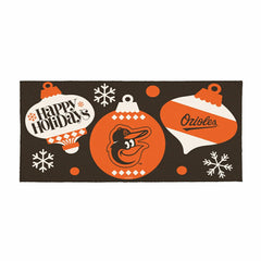 Baltimore Orioles Holiday Flocked Coir Sassafras Switch Mat, 22"x10" - MLB