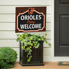 Baltimore Orioles Coroplast Yard Sign, "Fans Welcome" - MLB Home