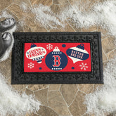 Boston Red Sox Holiday Flocked Coir Sassafras Switch Mat, 22"x10" - MLB