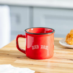 Boston Red Sox Ceramic Camp Cup with Enamel Finish, 14oz - MLB Home