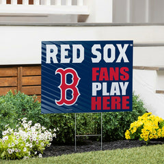 Boston Red Sox Coroplast Yard Sign "Fans Play Here" - MLB Home